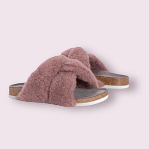 Women’s Muk Luks Canyon Rose Wool Blend Slippers -Sz LARGE  9-10 NWT